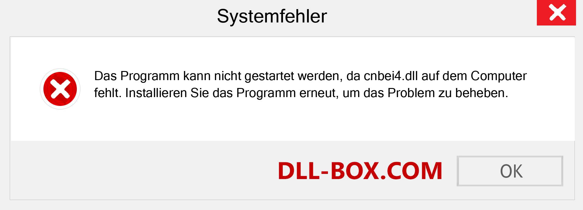 cnbei4.dll-Datei fehlt?. Download für Windows 7, 8, 10 - Fix cnbei4 dll Missing Error unter Windows, Fotos, Bildern